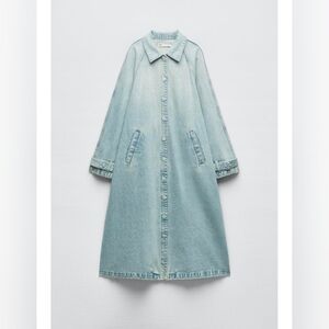NWOT Zara Denim Trench